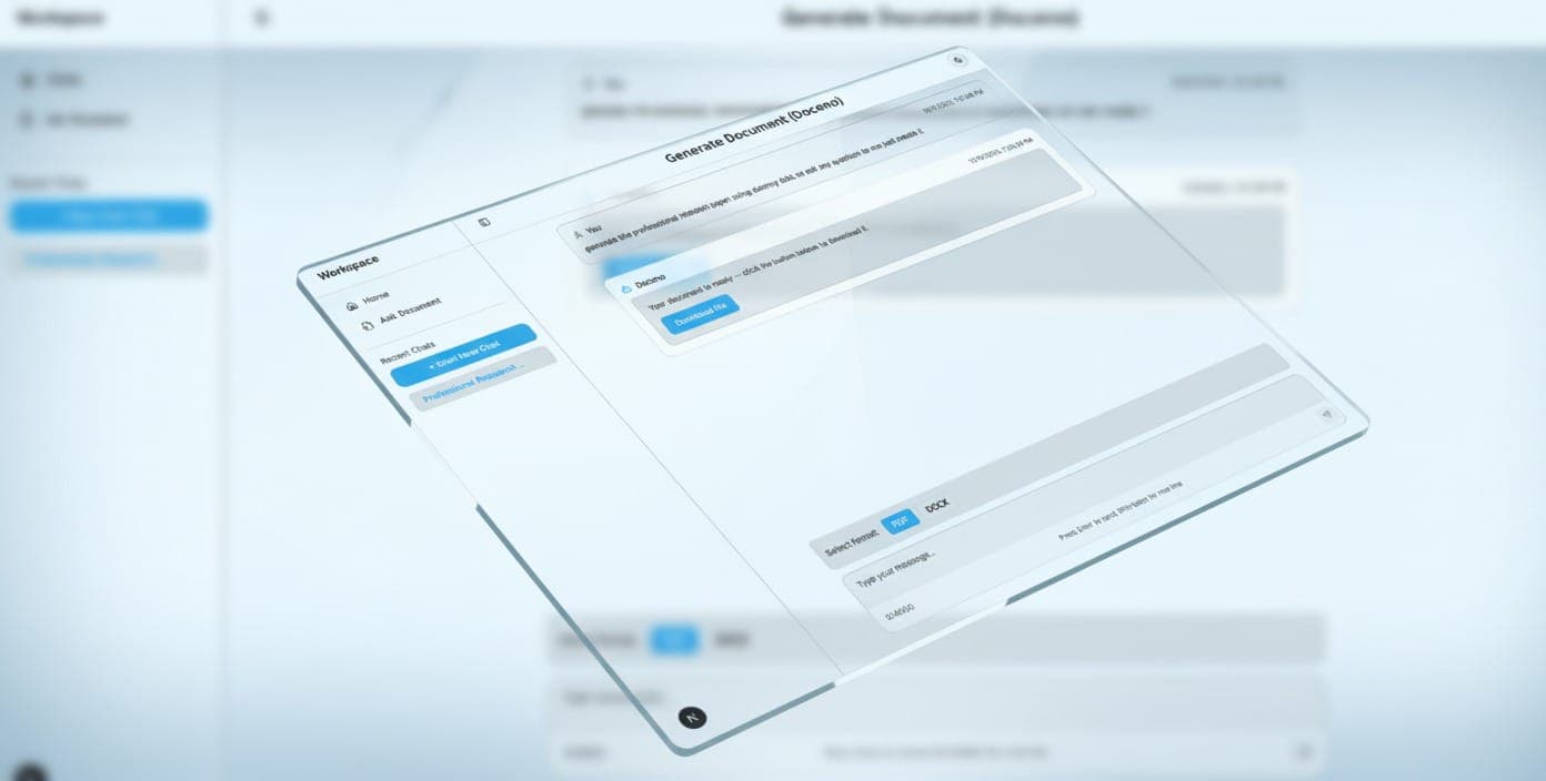Generated document editor view showing styled content