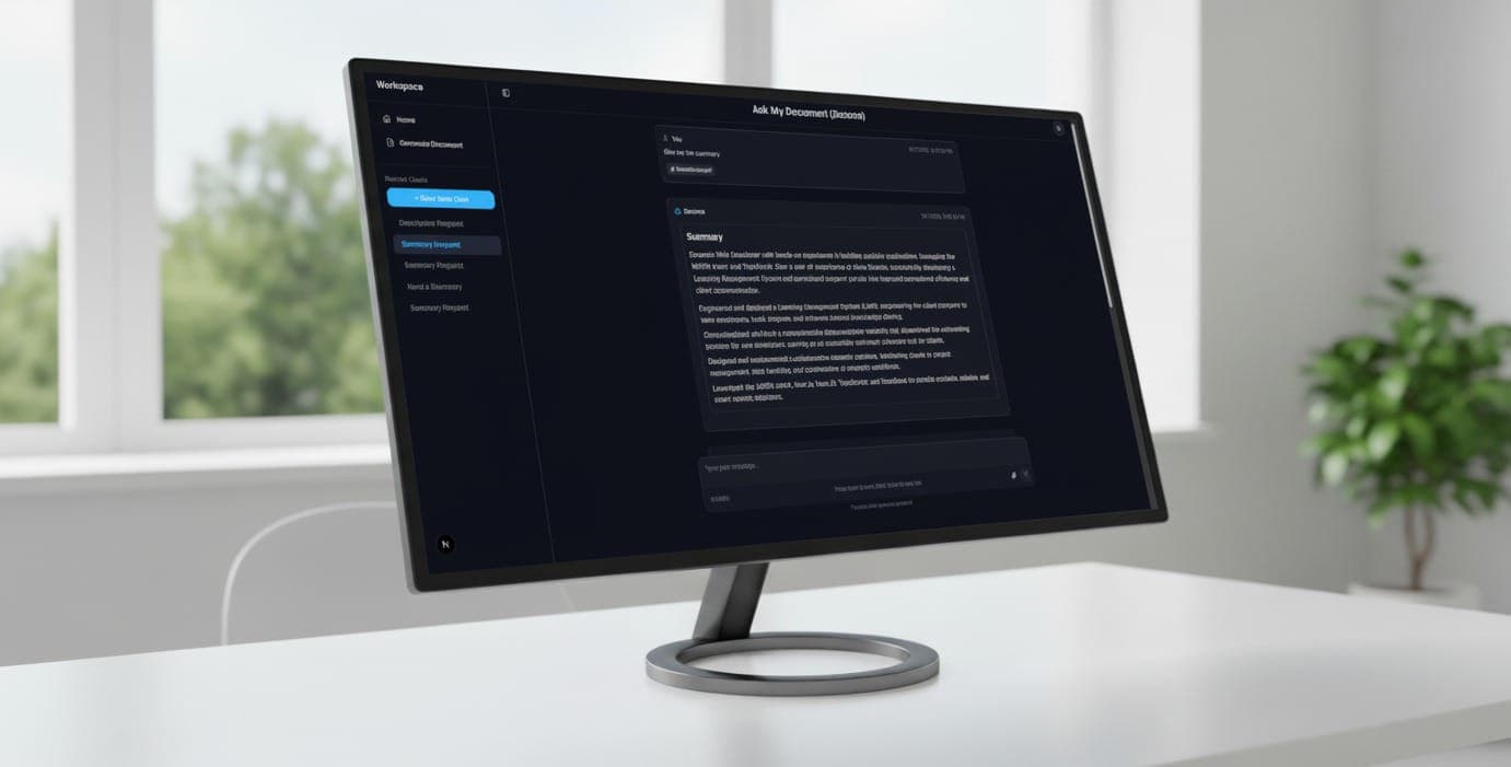 Generated document editor view showing styled content