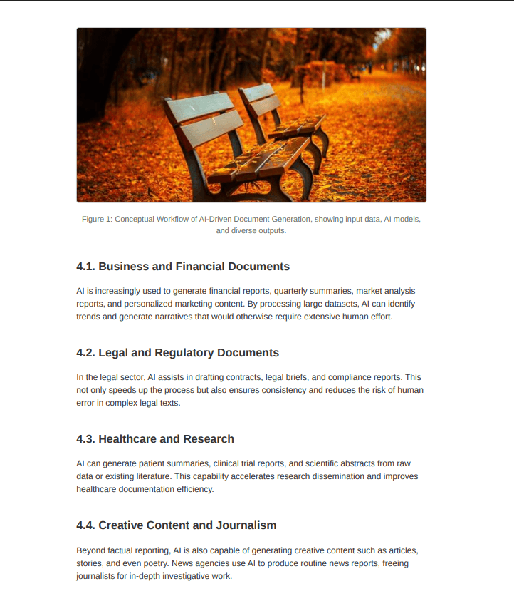 Pdf preview with structured headings and clean layout